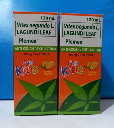 PLEMEX LAGUNDI LEAF FOR KIDS 300MG / 5ML 120 ML SYRUP ORANGE FLAVOR ...