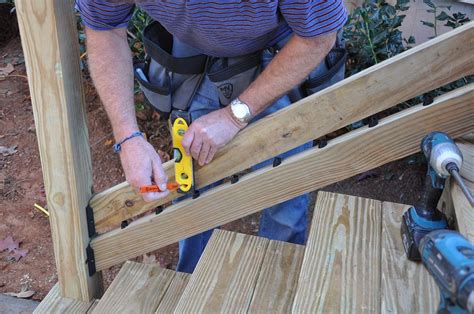 Step by step instructions for how to install deck stair railings. Learn ...