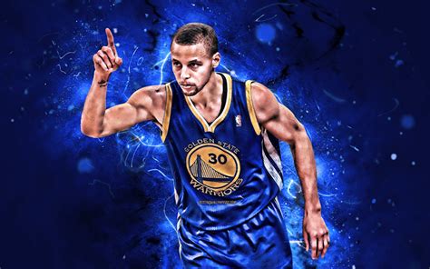 Download wallpapers Stephen Curry, blue uniform, basketball stars, NBA ...