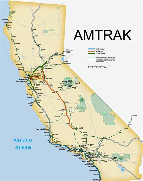 Amtrak Route Map California - Printable Maps