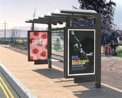 Free Bus Stop Billboard Mockup on Behance