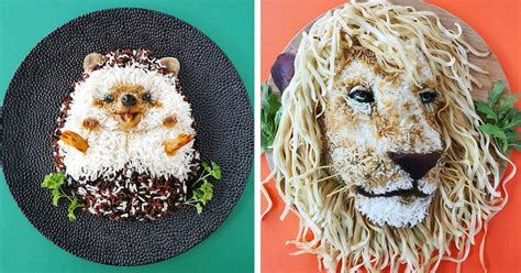 Creative Mom Turns Everyday Meals into Animal-Inspired Food Art