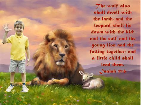 The Lion And The Lamb Isaiah 11 6 Bible Verse