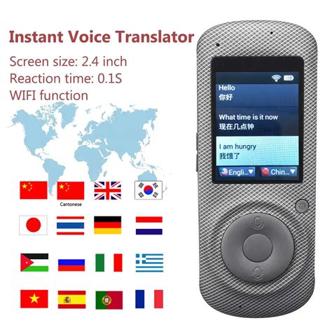 Portable Wifi Device Smart Voice Translator 2.4 Inch Screen 16 ...