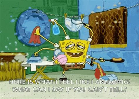 Sponge Bob Cartoons GIF - Sponge Bob Cartoons Cleaning - Discover ...