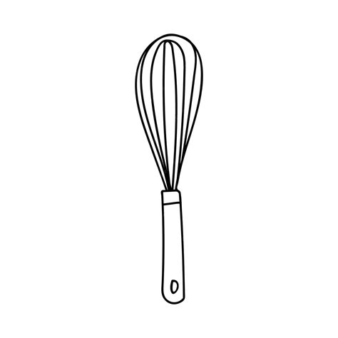 Premium Vector | Doodle wire whisk icon in vector. Hand drawn wire ...