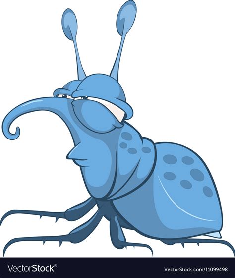 Funny bug cartoon character Royalty Free Vector Image