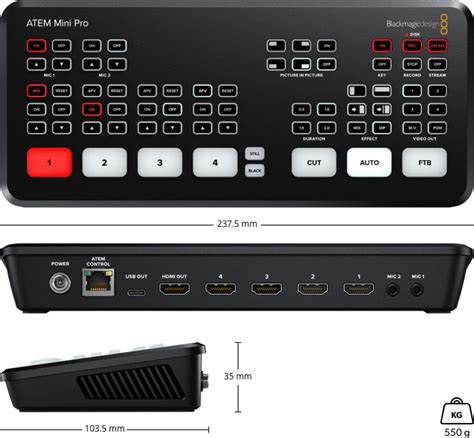 Blackmagic ATEM Mini Pro - HDMI Streaming mixer - Avacab