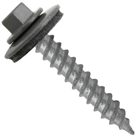 Metal Roofing Screw: (250) 12 x 1-1/2" CHARCOAL Hex ReGrip Sheet Metal ...