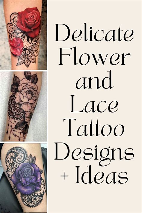 Delicate Flower and Lace Tattoo Designs + Ideas - Tattoo Glee