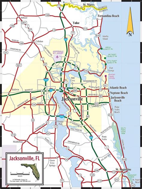 Large Jacksonville Maps for Free Download and Print | High-Resolution ...