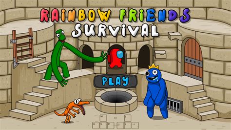 🕹️ Play Rainbow Friends Survival Game: Free Online Maze Attack Video ...