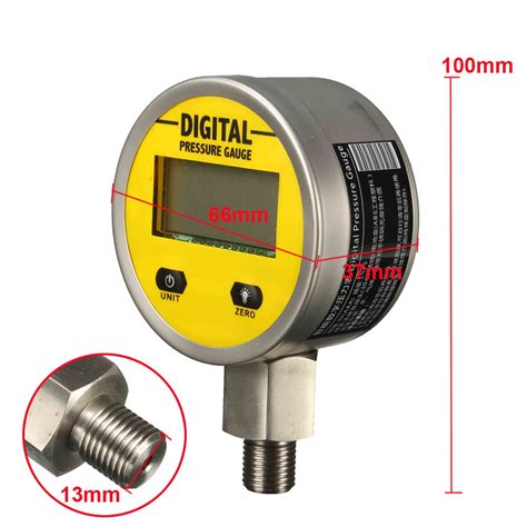 Digital Hydraulic Pressure Gauge 0-250BAR 25Mpa 3600PSI BSP1/4inch Base ...