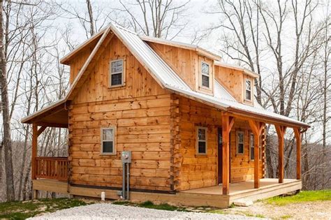 The 'Hampton'...An Amish-Built Log Cabin with a Private Ravine View ...