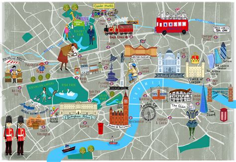 Map Of London Tourist Attractions Sightseeing And Tourist Tour Map Of ...