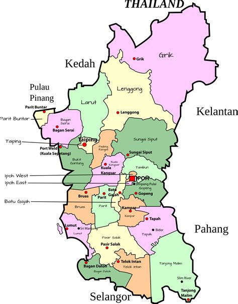 Clipart - Parliamentary map of Perak, Malaysia