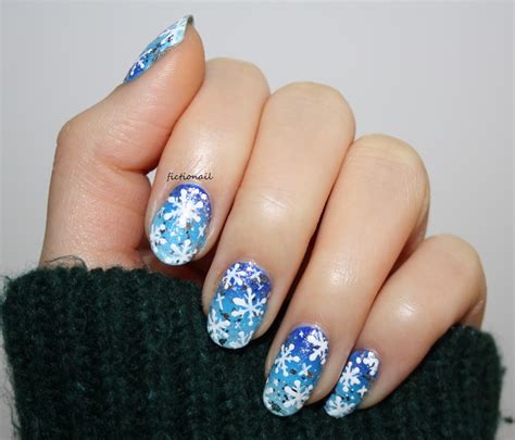 Festive Snowflake Nail Art