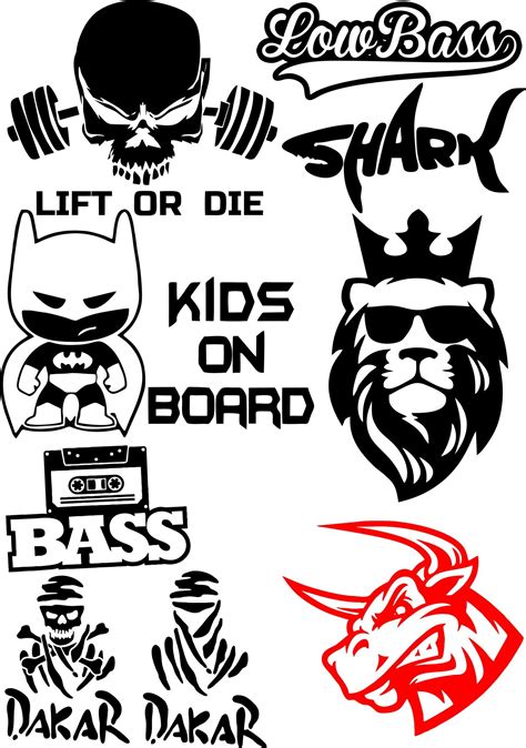 Vinyl Stickers on Car Vector Pack - Free Download