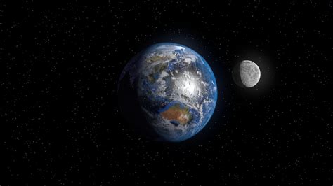 Earth And Moon Animation