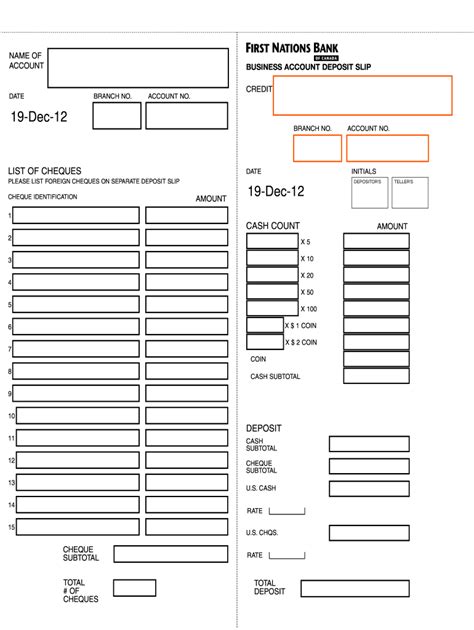 Td Bank Printable Deposit Slip - Printable Word Searches