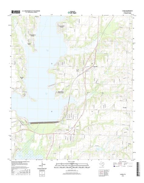 MyTopo Lavon, Texas USGS Quad Topo Map