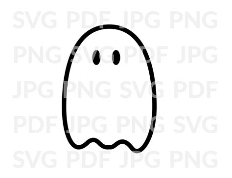 Cute Ghost SVG Cute Ghost Image Transparent Background - Etsy