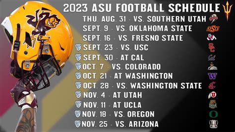 Here is ASU's 2023 football schedule | 12news.com