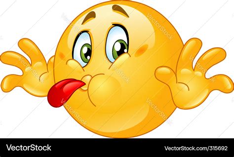 Tongue out emoticon Royalty Free Vector Image - VectorStock