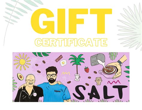 Gift Certificates — SALT