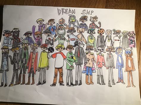 Dream SMP fan art - i did fan art in school so the quality of the ...