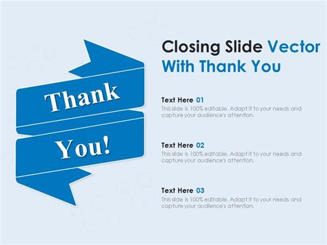 Closing Slide Vector With Thank You | Templates PowerPoint Presentation ...