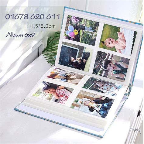 Album ảnh 6x9 có vỏ hộp cứng, để được 400 ảnh cỡ 6x9, họa tiết vintage