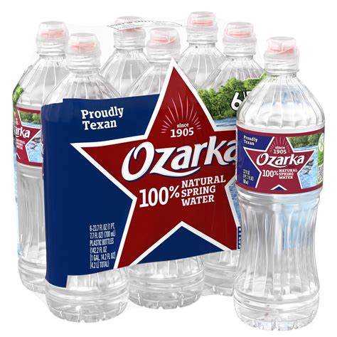 OZARKA Brand 100% Natural Spring Water, 23.7-ounce plastic sport cap ...