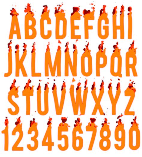 Buy Fire Alphabet Animated Font And Get Hot As Summer