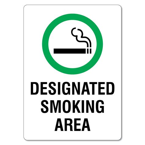 Smoking Area Signs Printable