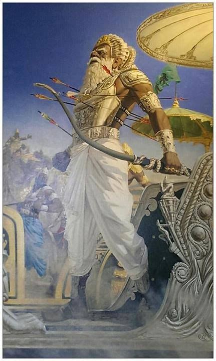 Mahamahim Bhishma is hurted | Hindu art, Indian legends, Epic art