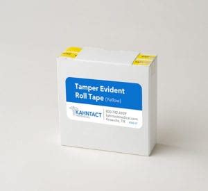 Yellow Tamper Evident Tape - Kahntact Medical