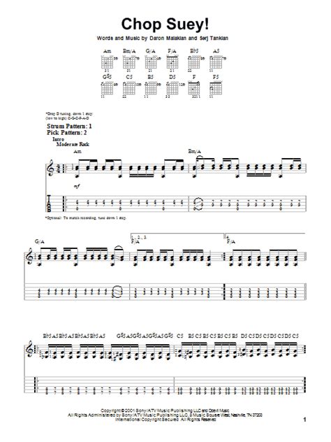 Chop Suey! by System Of A Down - Easy Guitar Tab - Guitar Instructor