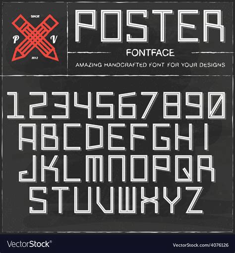 Retro poster font Royalty Free Vector Image - VectorStock