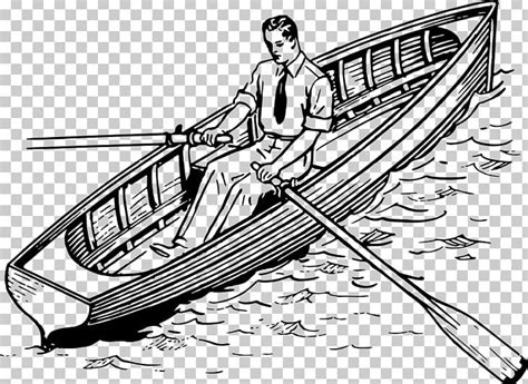 Rowing Boat Canoe PNG, Clipart, Artwork, Automotive Design, Black And ...