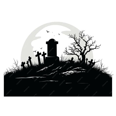 Premium Vector | Halloween grave stone vector illustration