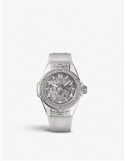 HUBLOT Big Bang sapphire crystal and diamond watch | Diamond watch ...