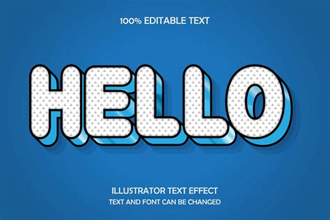 Hello - Text Effect Graphic by 4gladiator.studio44 · Creative Fabrica