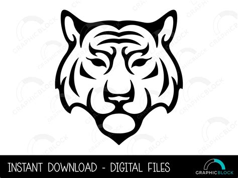 Tiger Head SVG 2, Tiger Face PNG, Logo Vector Cut File Cricut, Tiger ...