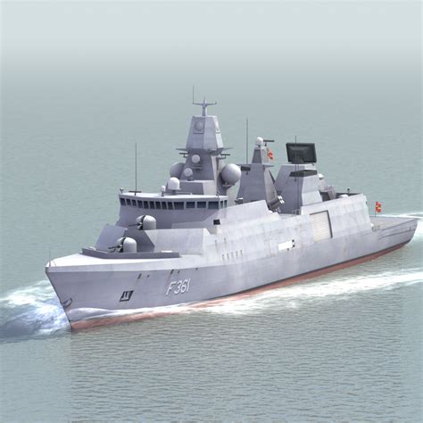 3d model f361 iver huitfeldt class frigate