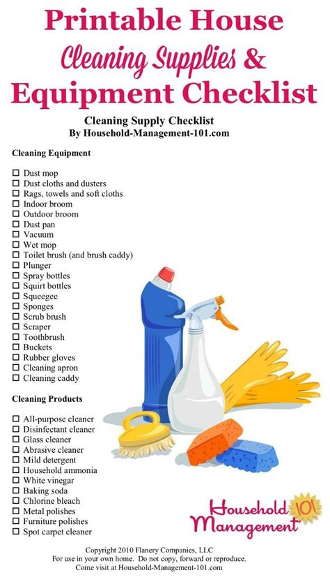 House Cleaning Supplies & Equipment Checklist: What You Need For Your ...