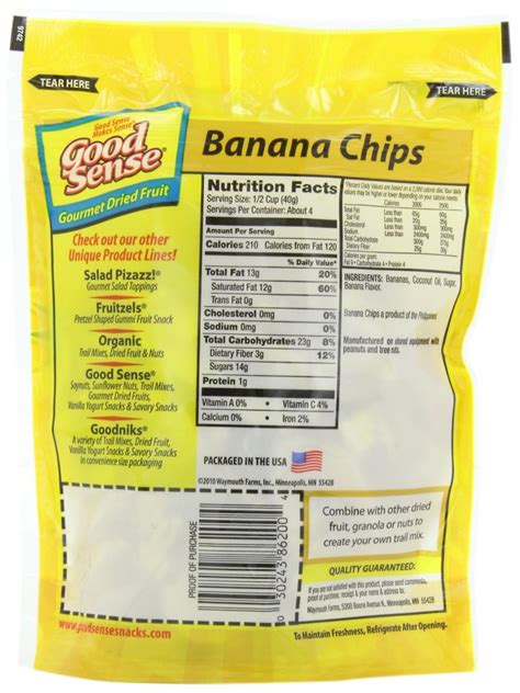 30 Banana Chips Nutrition Label - Labels Design Ideas 2020