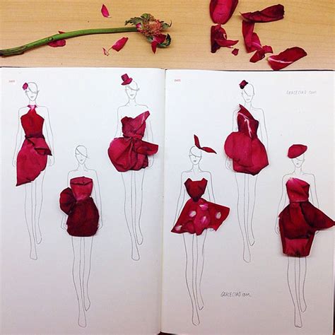 Designer Turns Real Flower Petals Into Fashion Illustrations | DeMilked