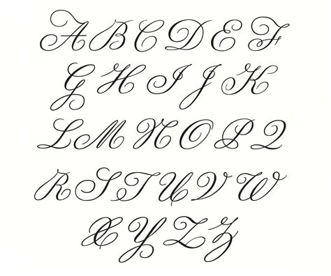 Clipart Monogram Alphabet in Copperplate Script Style With Uppercase ...