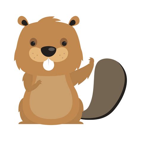 Cute beaver cartoon vector design 3687722 Vector Art at Vecteezy